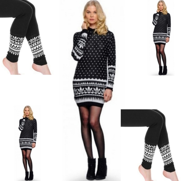 Adidas Originals Sweater Dress & Pants - Picture 1 of 16